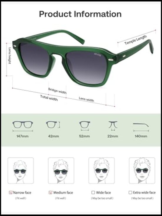 Retro Aviator Polarized Sunglasses Lightweight TR90 Frame UV400 Protection main image 5